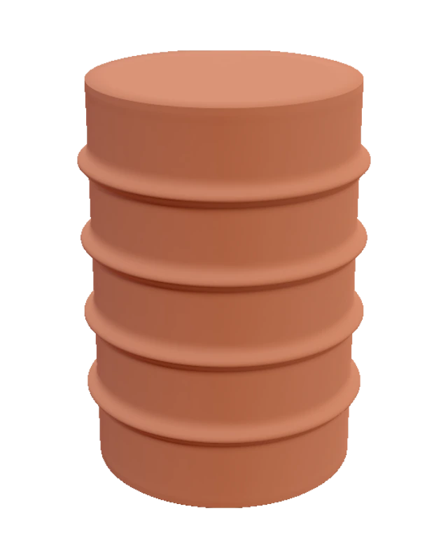 A tall column divided by soft bamboo-like joints